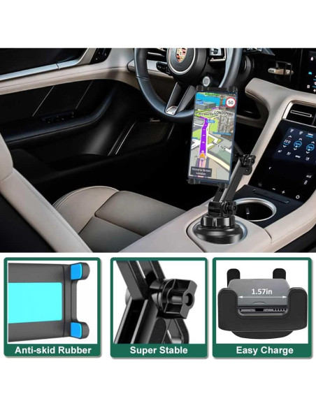 Soporte Universal para Tablet en Portavasos Cuxwill 4-13"