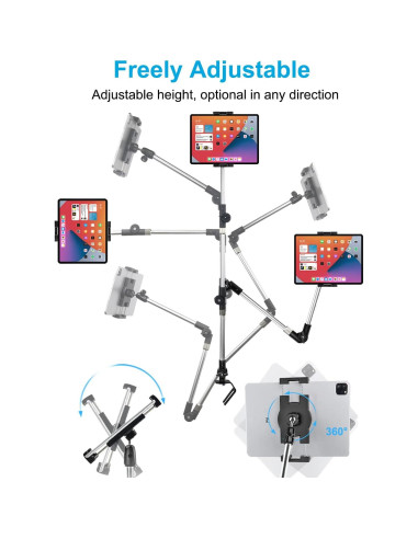 Soporte Universal para Tableta Woleyi 35" Ajustable 360