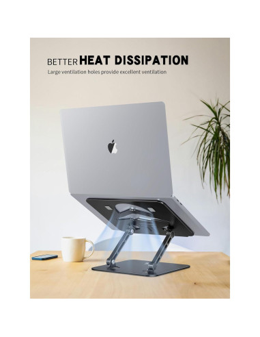 Soporte para Laptop ToBeoneer Ajustable Plegable 39.62 cm Negro