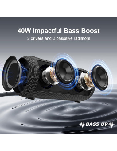 Altavoz Bluetooth Portátil Passau S223B 40W Estéreo IPX5