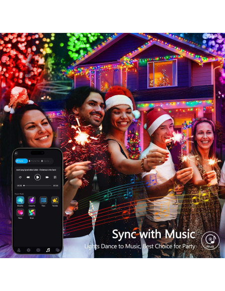 Luces de Navidad LED RGB JMEXSUSS 100 luces 10m Control Remoto