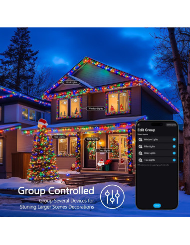 Luces de Navidad LED RGB JMEXSUSS 100 luces 10m Control Remoto