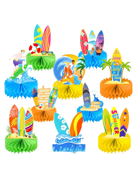 Centros de mesa de surf de playa C L Cooper Life 12 Pcs