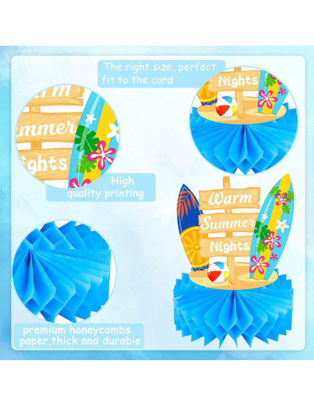 Centros de mesa de surf de playa C L Cooper Life 12 Pcs