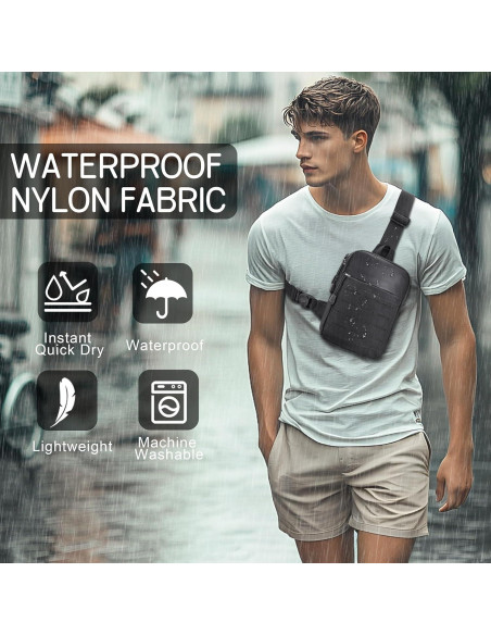 Bolsa Cruzada Táctica MOZETO Pequeña con Cierres YKK