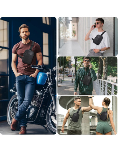 Bolsa Cruzada Táctica MOZETO Pequeña con Cierres YKK