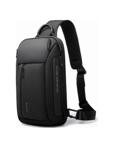 BANGE Bolsa Cruzada Impermeable para Hombres - Negro
