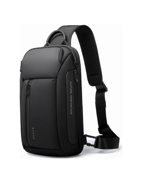 BANGE Bolsa Cruzada Impermeable para Hombres - Negro