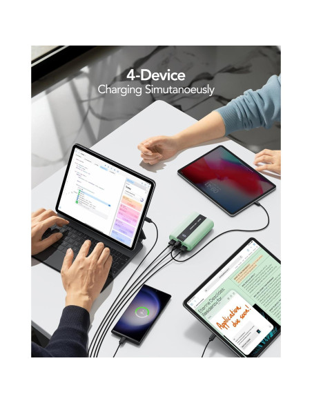 Banco de Energía VRURC 20000mAh Carga Rápida USB C Verde