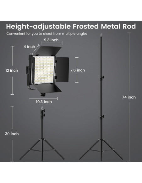 Kit de Iluminación Fotográfica RGB ALTSON 50W Bi-Color LED