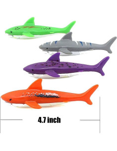 Juguete de piscina ZHFUYS torpedo tiburón 4 piezas 2
