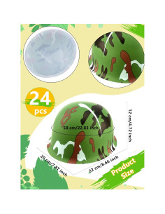 24 Cascos de Ejército Camuflaje Cotiny para Niños 2