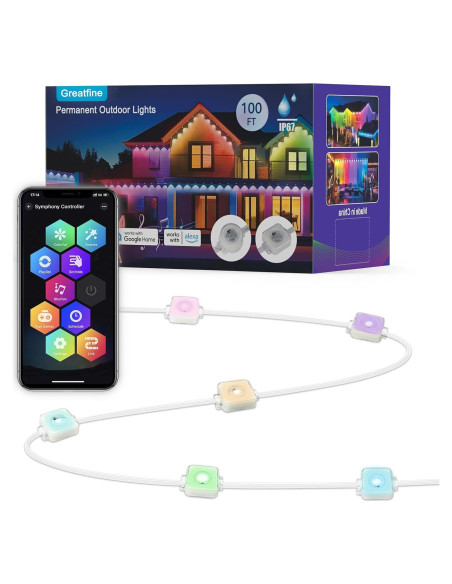 Luces LED RGB Greatfine 30.48m para Exteriores IP67