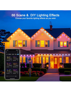 Luces LED RGB Greatfine 30.48m para Exteriores IP67 2