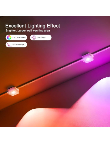 Luces LED RGB Greatfine 30.48m para Exteriores IP67