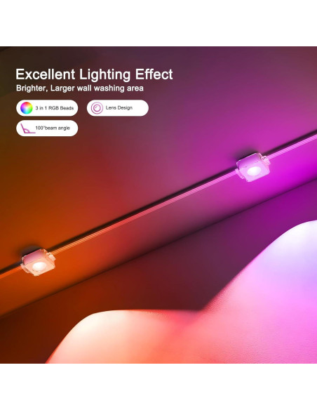 Luces LED RGB Greatfine 30.48m para Exteriores IP67