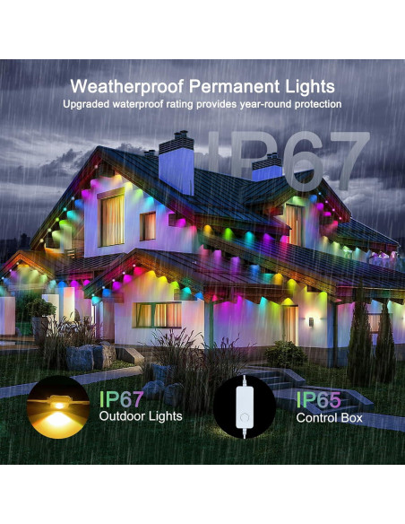 Luces LED RGB Greatfine 30.48m para Exteriores IP67