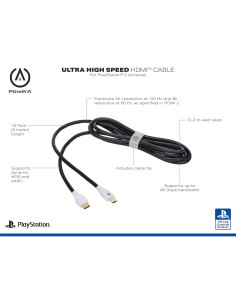Cable HDMI Ultra Alta Velocidad PowerA 3m para PS5 4K 120Hz 2