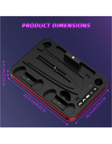 Dock de Carga y Enfriamiento PS5 OLYGIVE con RGB y Ventilador