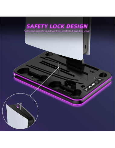 Dock de Carga y Enfriamiento PS5 OLYGIVE con RGB y Ventilador