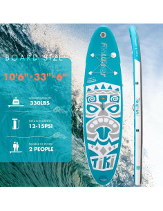 FunWater Tabla Paddle Inflable 320x84 cm Antideslizante 2