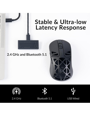 M3 Mini Ratón Inalámbrico Keychron 5.1 GHz Ultra Ligero 64g