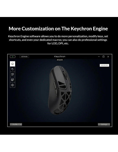 M3 Mini Ratón Inalámbrico Keychron 5.1 GHz Ultra Ligero 64g