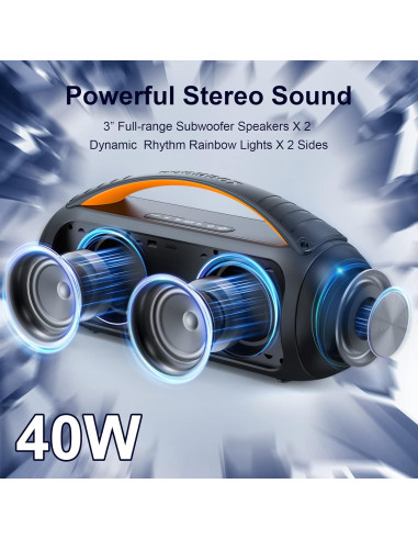 Altavoz Bluetooth JAUYXIAN D16 Portátil 40W Impermeable IP65