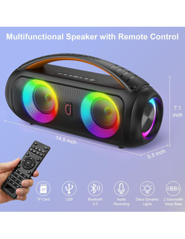 Altavoz Bluetooth JAUYXIAN D16 Portátil 40W Impermeable IP65