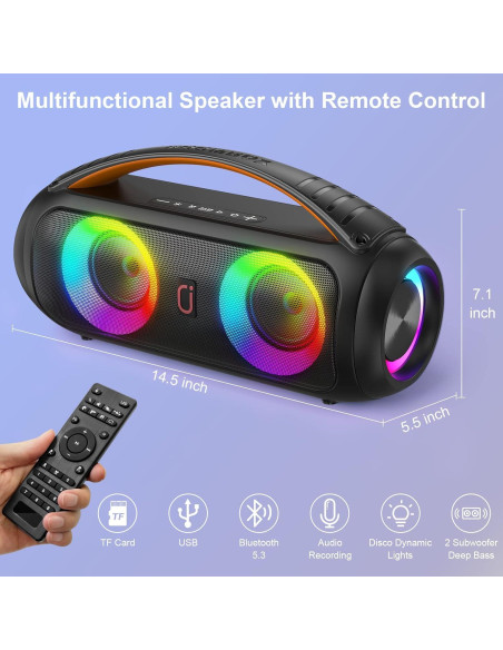 Altavoz Bluetooth JAUYXIAN D16 Portátil 40W Impermeable IP65