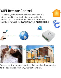 Interruptor Inteligente Mini WiFi IHSENO 2 Unidades Control Tuya 2