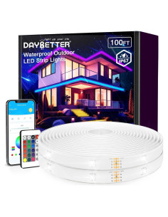 Luces LED de tira impermeables DAYBETTER 30m RGB con control remoto