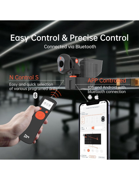 Robot de Tenis de Mesa PONGBOT NOVA S Pro, Control APP, 264 Rutinas