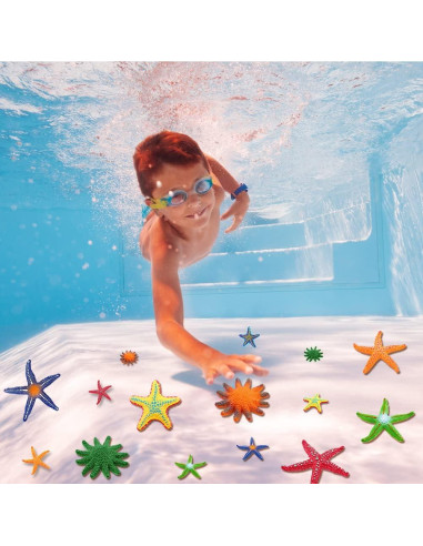 YUJUN 16 Piezas Juguetes de Buceo para Piscina Coloridos