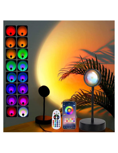 Proyector de Lámpara de Atardecer JIMEI 10W RGB 360