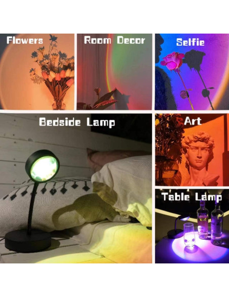 Proyector de Lámpara de Atardecer JIMEI 10W RGB 360