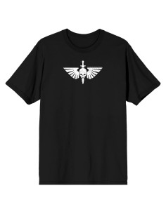 Camiseta Gráfica Negra Warhammer 40000 Hombre Talla Grande