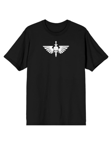 Camiseta Gráfica Negra Warhammer 40000 Hombre Talla Grande