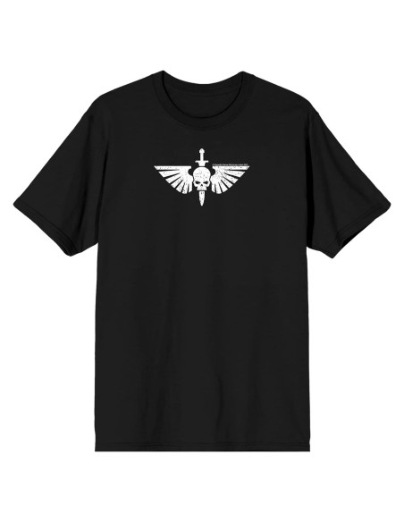 Camiseta Gráfica Negra Warhammer 40000 Hombre Talla Grande