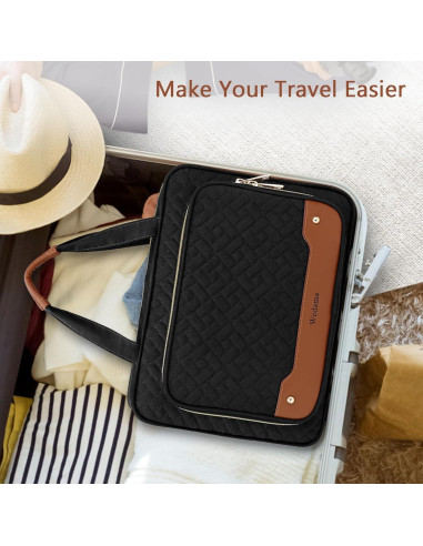 Bolsa de Aseo Wedama Grande Negra con Organizador de Joyería