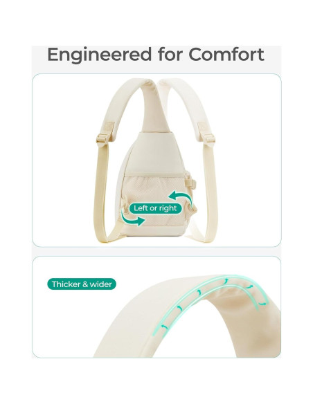 Mochila Cruzada Pequeña BAGSMART Negra 30x18x12 cm