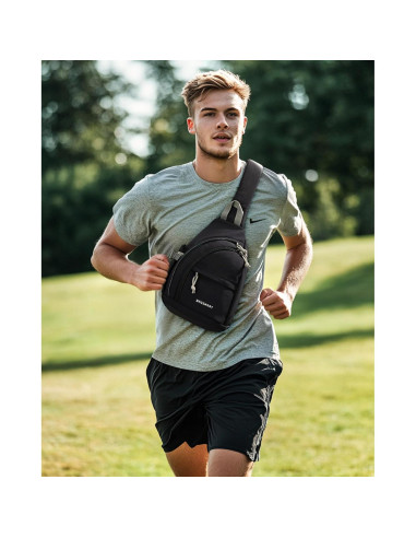 Mochila Cruzada Pequeña BAGSMART Negra 30x18x12 cm