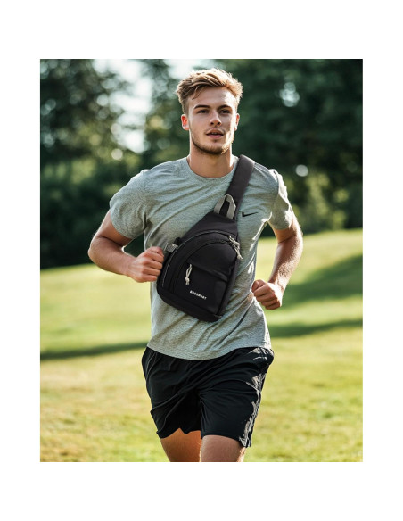 Mochila Cruzada Pequeña BAGSMART Negra 30x18x12 cm