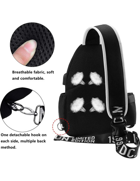 Bolsa Cruzada Luminosa Xinveen 33x18 cm Multifuncional