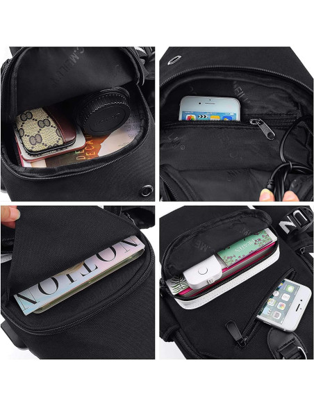 Bolsa Cruzada Luminosa Xinveen 33x18 cm Multifuncional