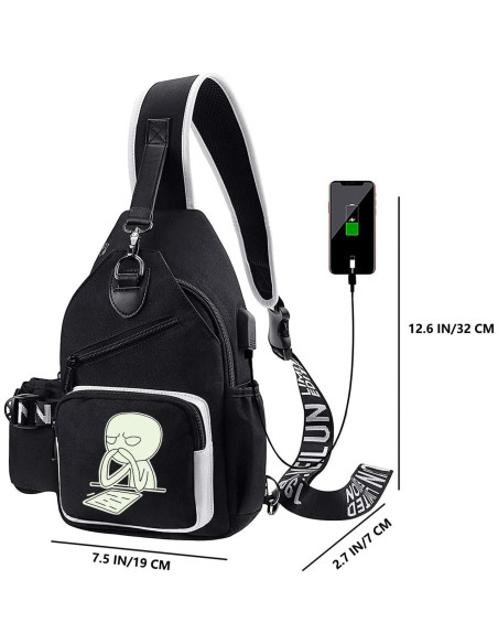 Bolsa Cruzada Luminosa Xinveen 33x18 cm Multifuncional