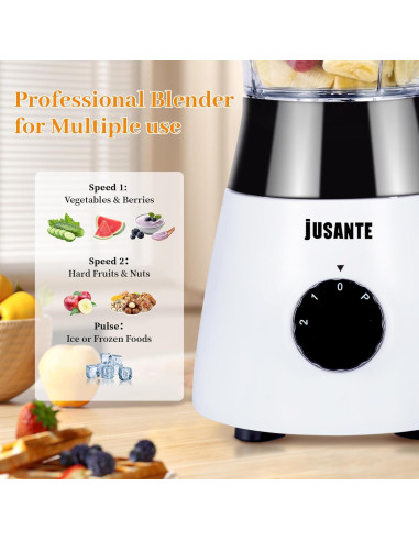 Batidora de Cocina JUSANTE 500W Jarra 1.5L 2 Velocidades