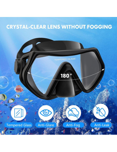 Equipo de Snorkel LITTLEJSY 180 Máscara y Tubo Seco