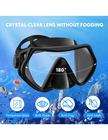 Equipo de Snorkel LITTLEJSY 180 Máscara y Tubo Seco