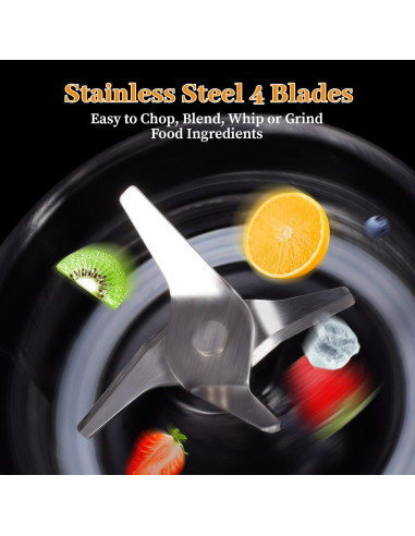 Batidora de Cocina JUSANTE 500W Jarra 1.5L 2 Velocidades